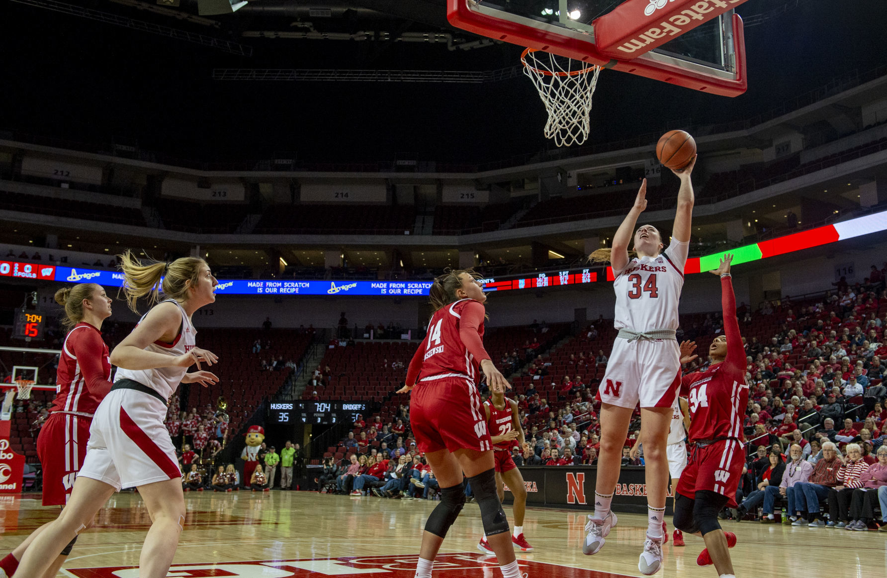 Nebraska vs. Wisconsin women's basketball, 1.9